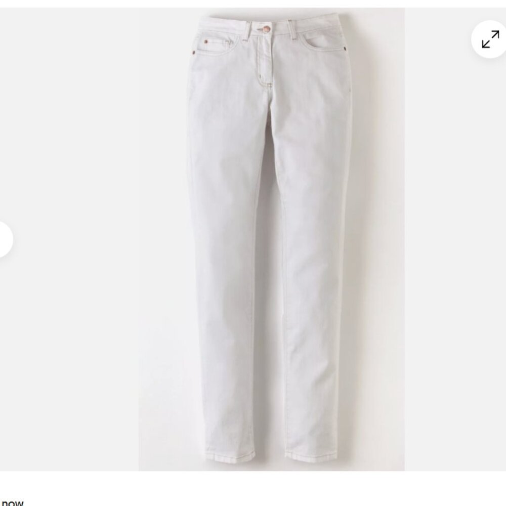 BODEN WC114 WOMEN'S SKINNY JEANS PANTS IN WHITE - SIZE US 2R and 14R